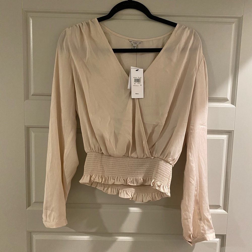 NWT GUESS Surplice Top - SIZE M